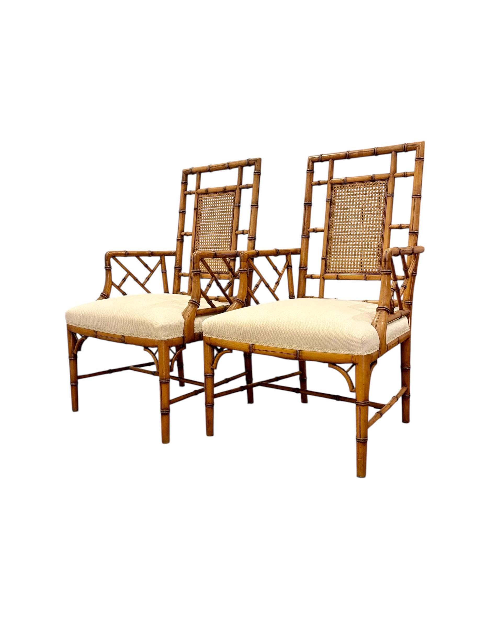 Pareja de sillones de falso bambú en venta 4