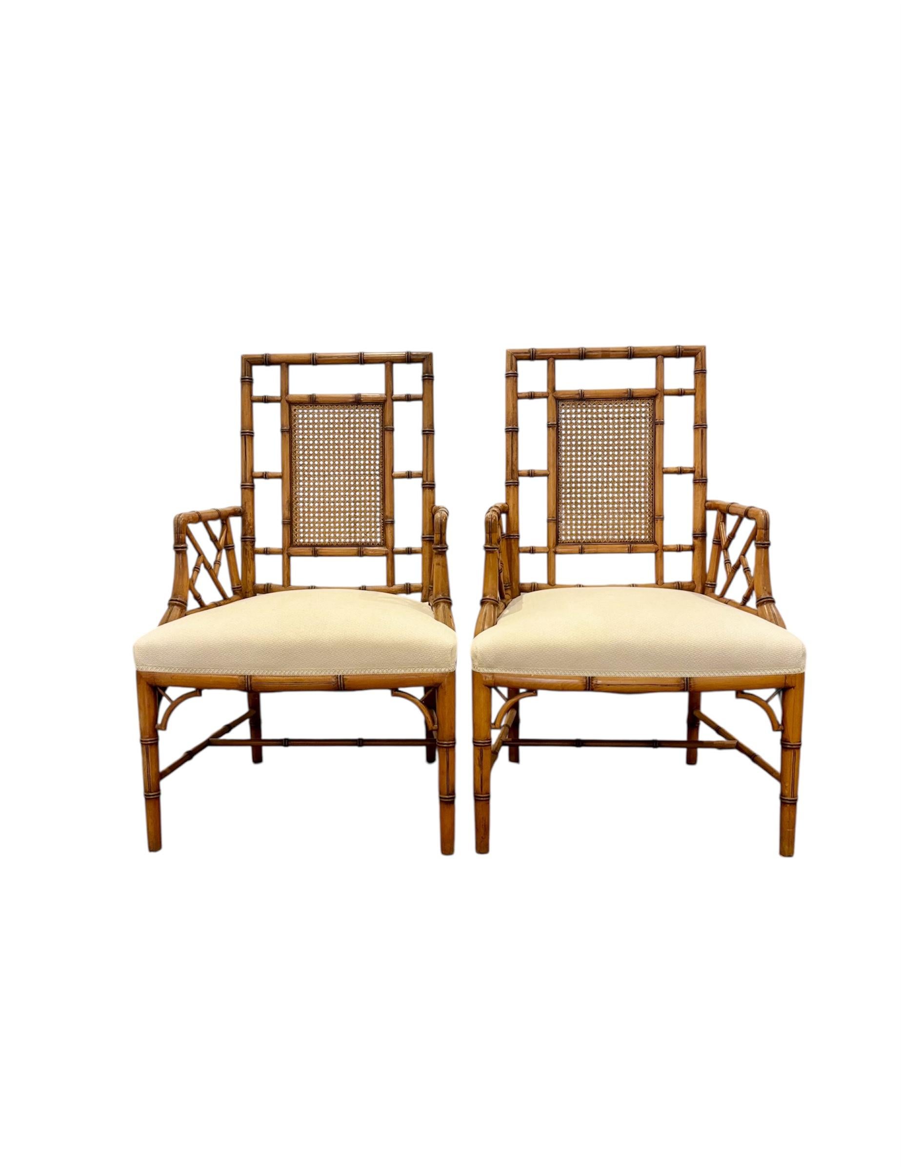 Pareja de sillones de falso bambú en venta 5