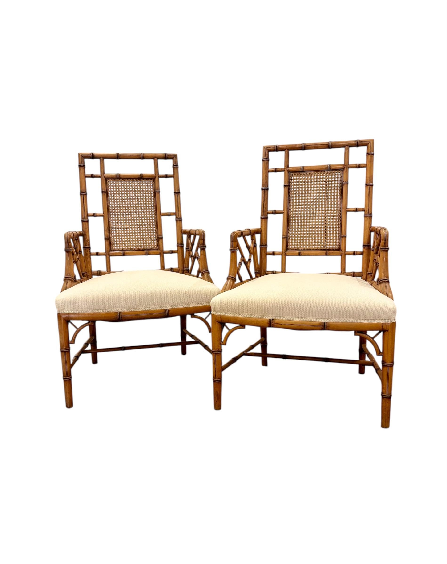 Pareja de sillones de falso bambú en venta 3
