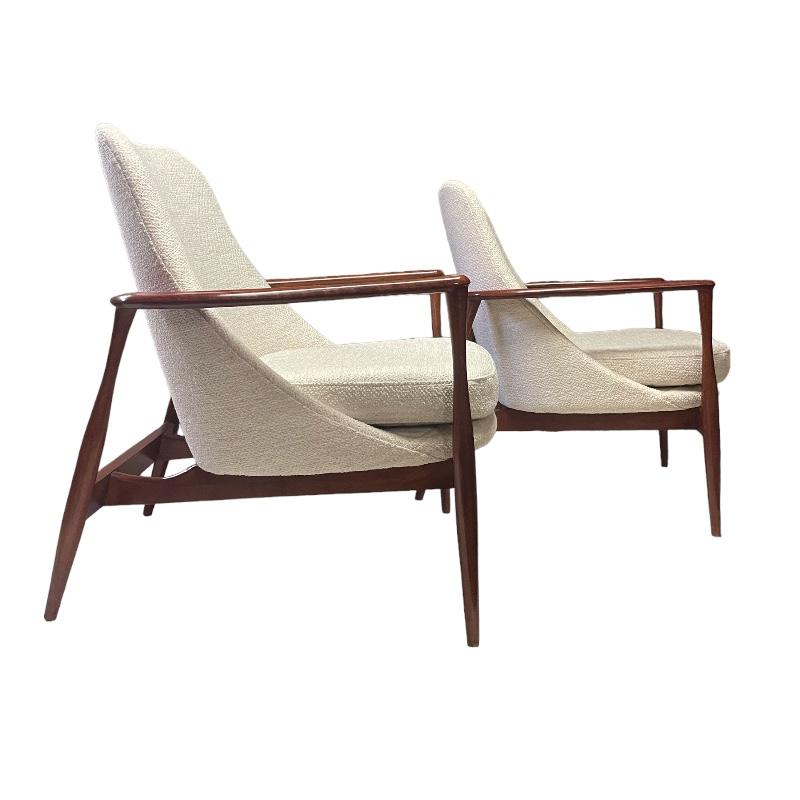 Beech Pair of Elisabeth Armchairs by Koford Larsen For Sale