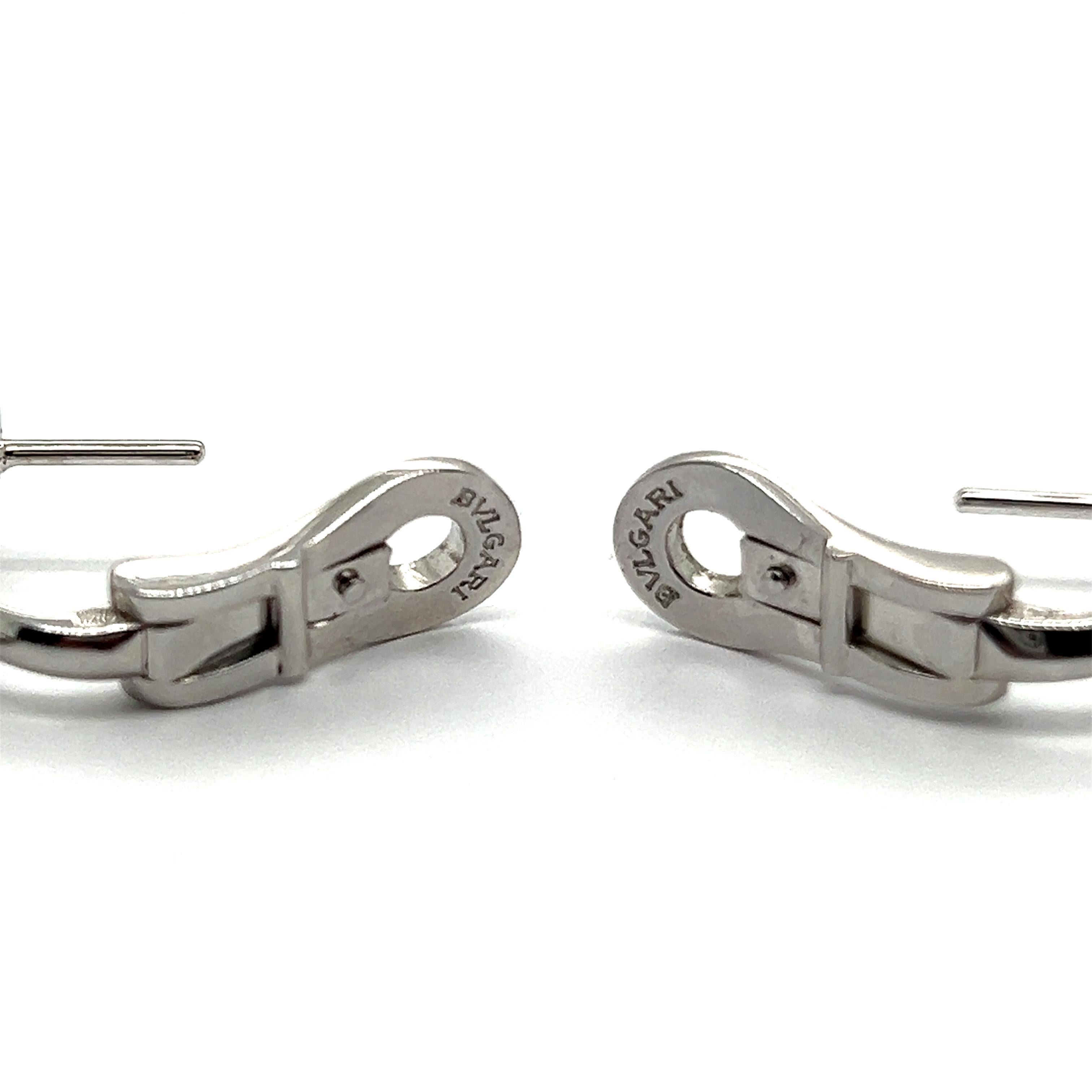 Parentesi Dangle Earrings with Diamonds in 18 Karat White Gold by Bvlgari For Sale 1