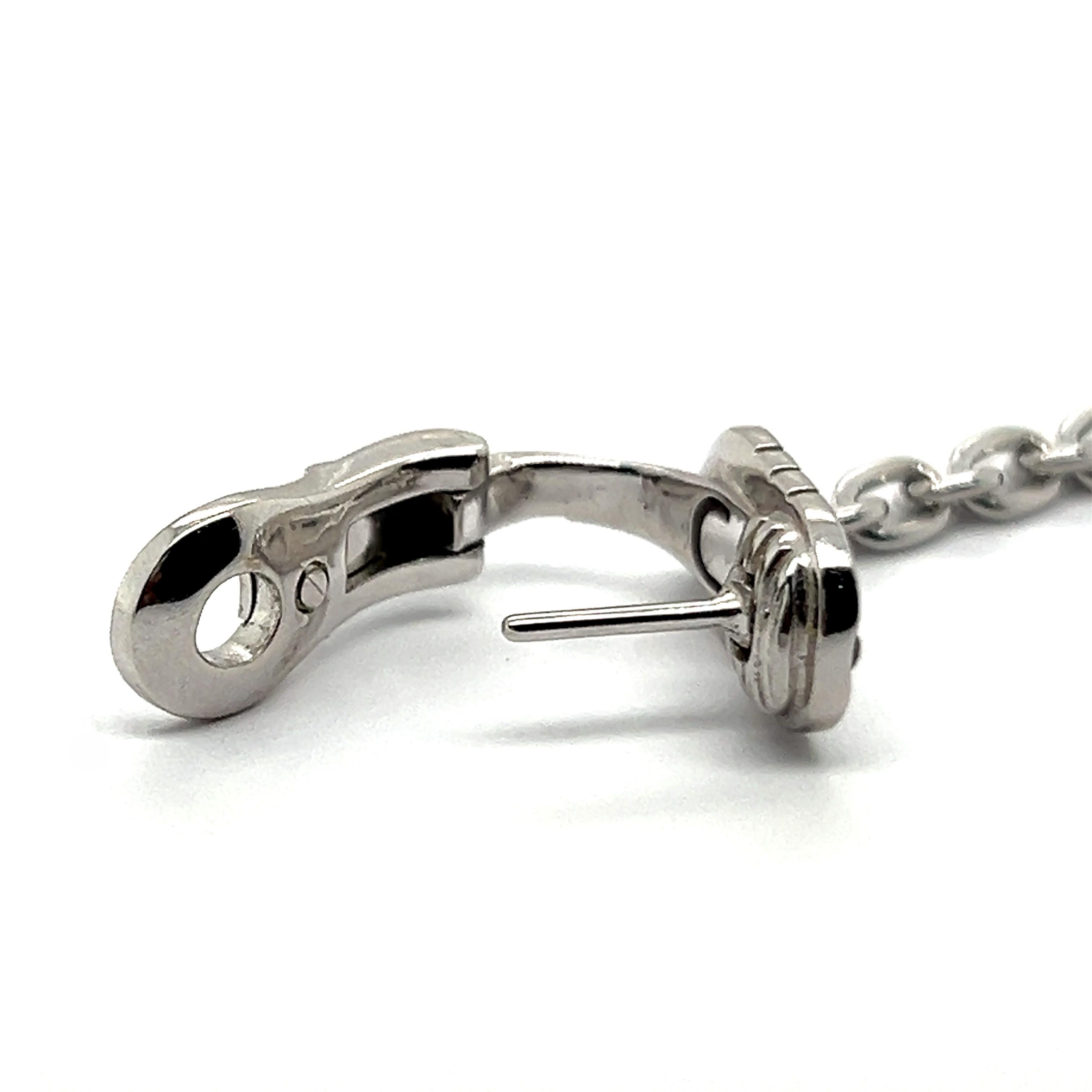 Parentesi Dangle Earrings with Diamonds in 18 Karat White Gold by Bvlgari For Sale 2
