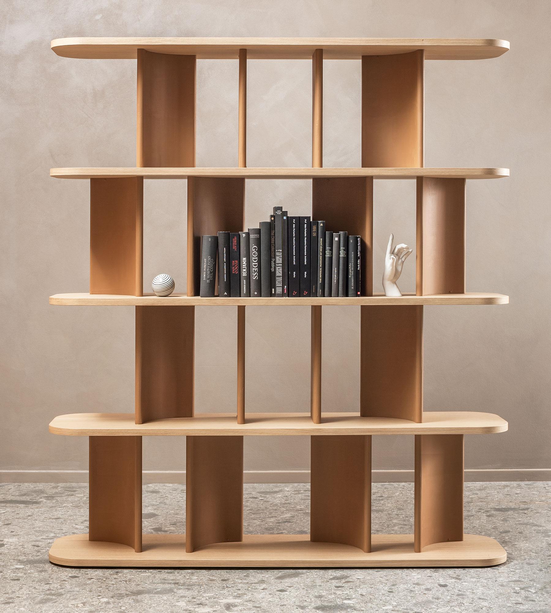 Postmoderno Libreria Parentesi in Wood Oak di Morica Design in vendita