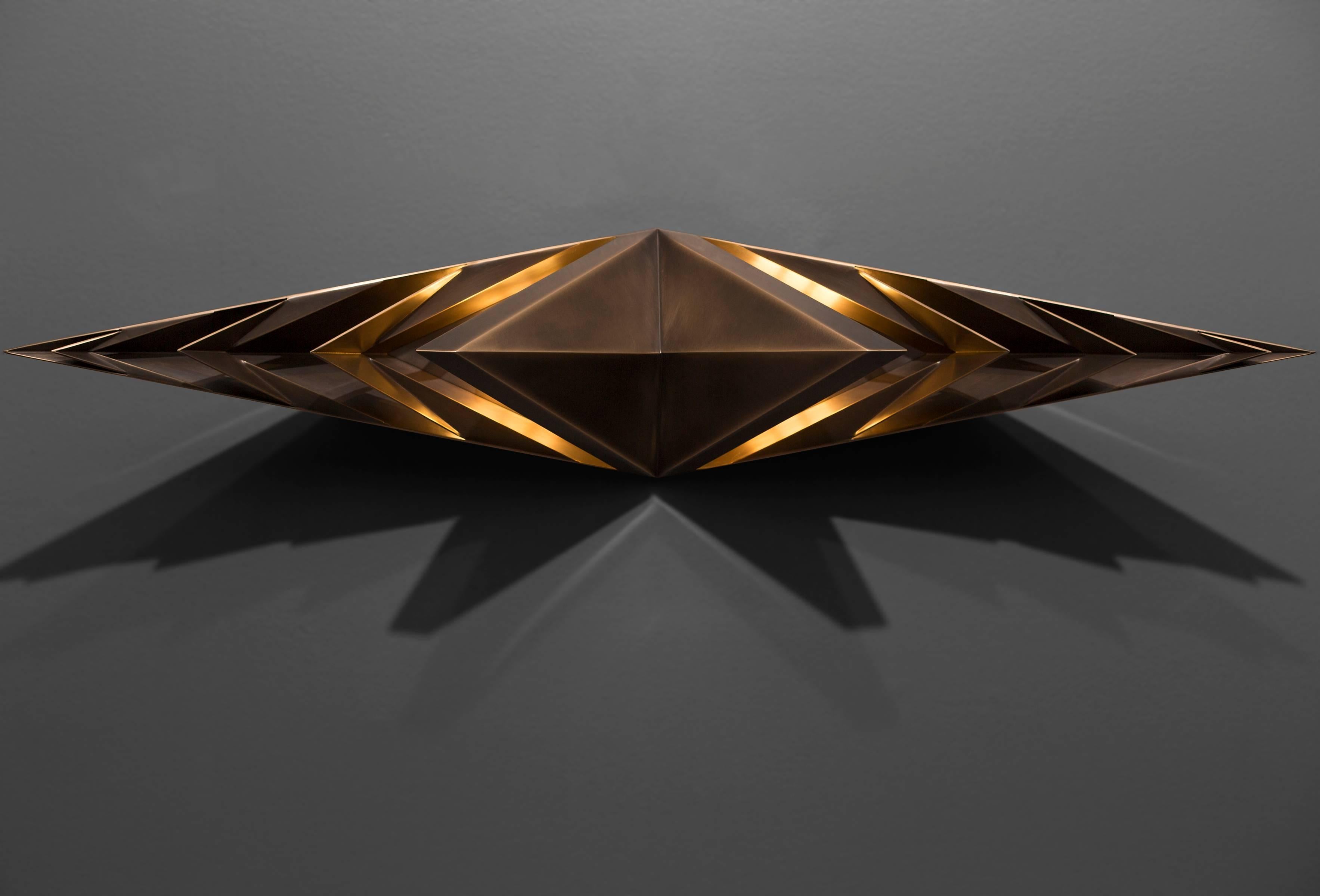 Parenthetical Light Centerpiece, Bronze Wall Sconce, by Force/Collide 5