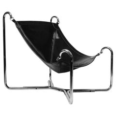 Pareschi & Didone "Baffo" Leather Lounge Chairs, Busnelli, Italy, 1969, Pair