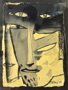 « Jésus », acrylique sur toile, par l'artiste indien Paresh Maity « En stock »