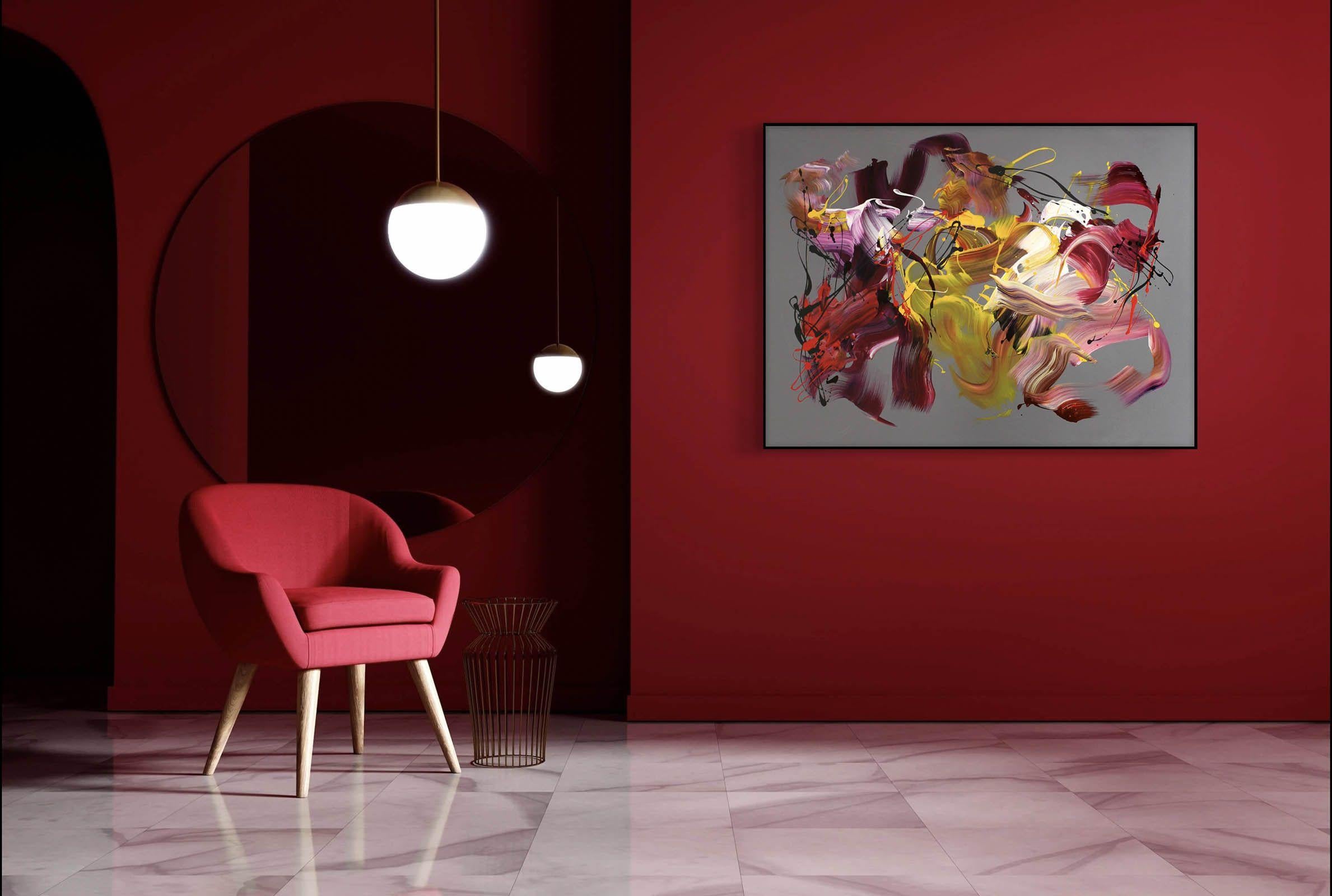 Flow intérieur, peinture, acrylique sur toile en vente 1