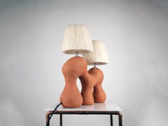 'Parhelion' Table Lamp with Cream Wool Lampshades