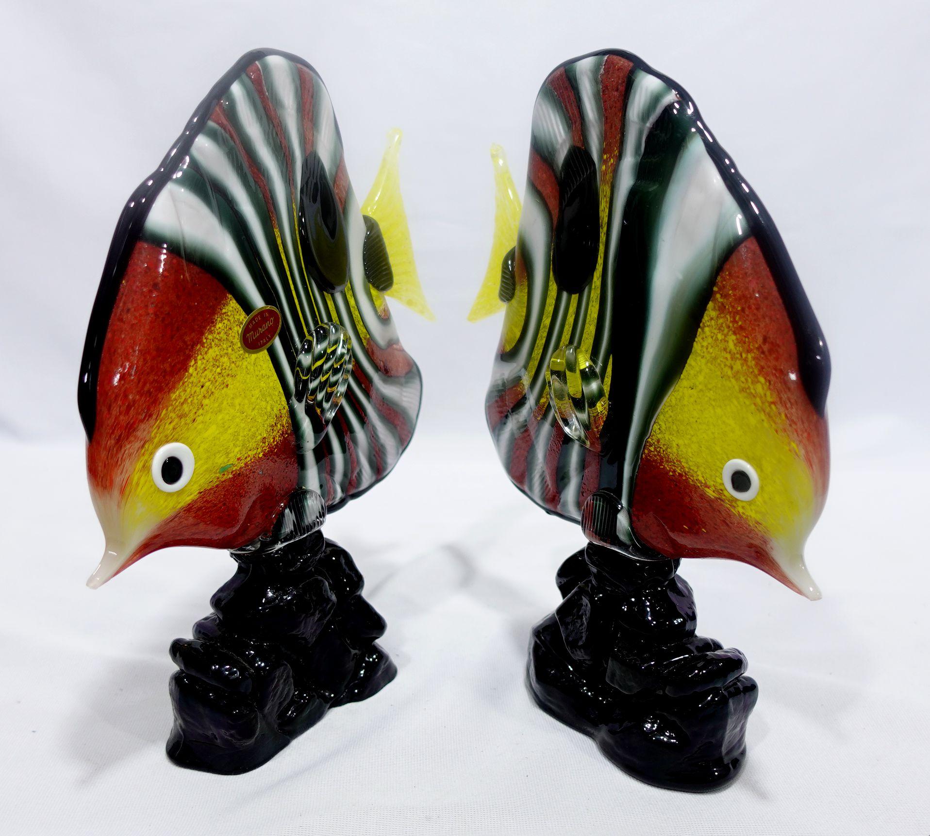 Pari of Tropical Fishes Murano Style Art Glass RT#01/02 For Sale 6
