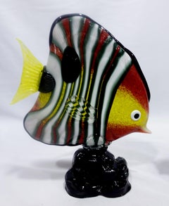 Pari von tropischen Fischen aus Kunstglas im Murano-Stil RT#01/02