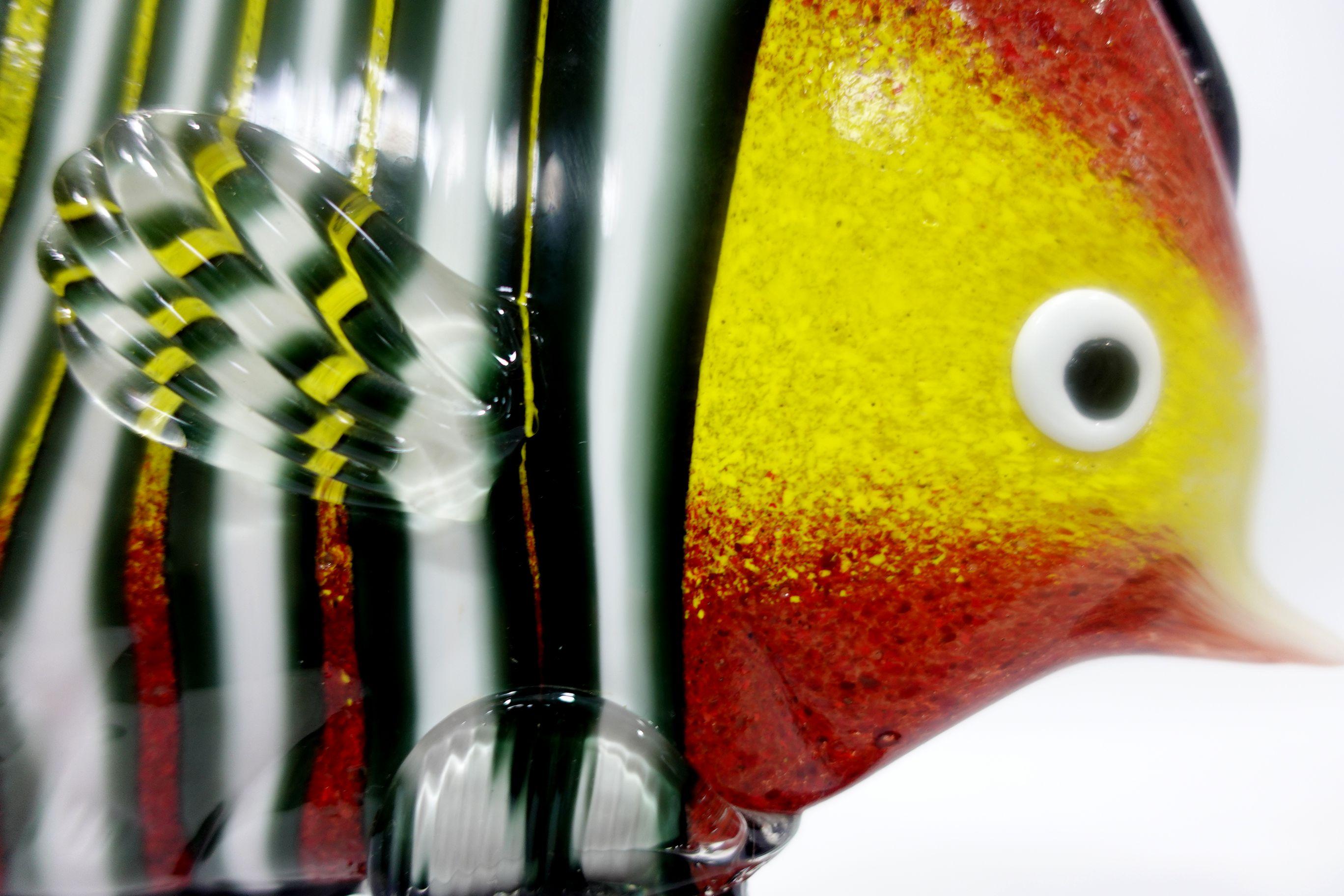 Pari de poissons tropicaux en verre d'art de style Murano RT#01/02 Bon état - En vente à Norton, MA