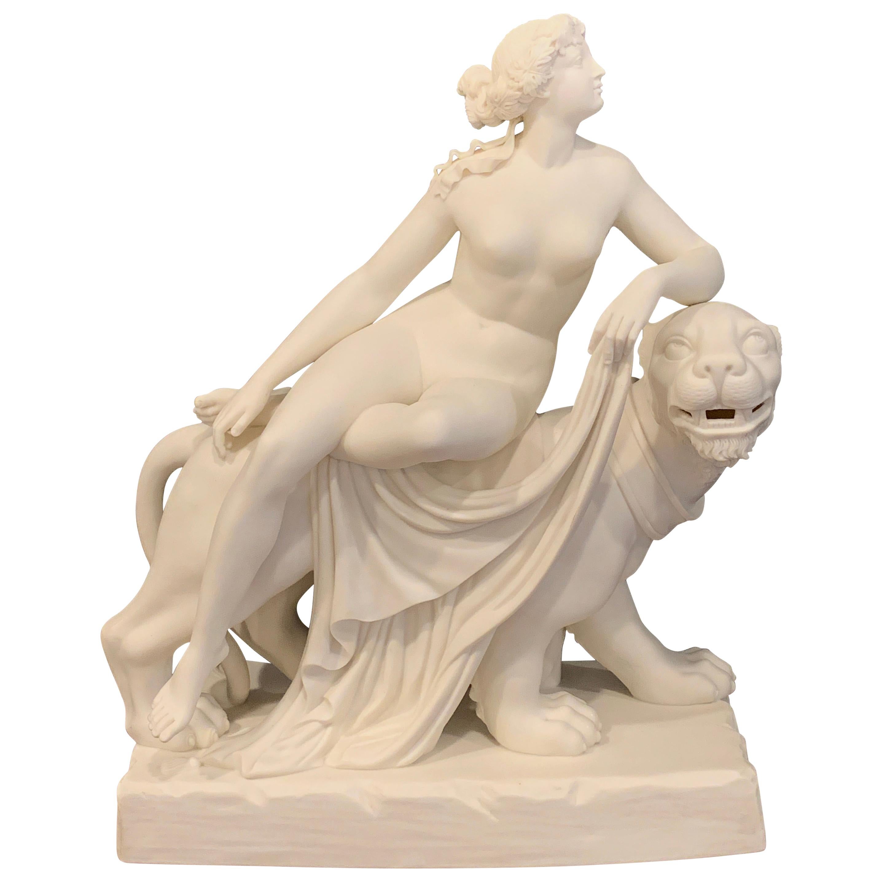 Parian "Ariadne and the Panther" After John Bell, Attributed to Mintons For Sale