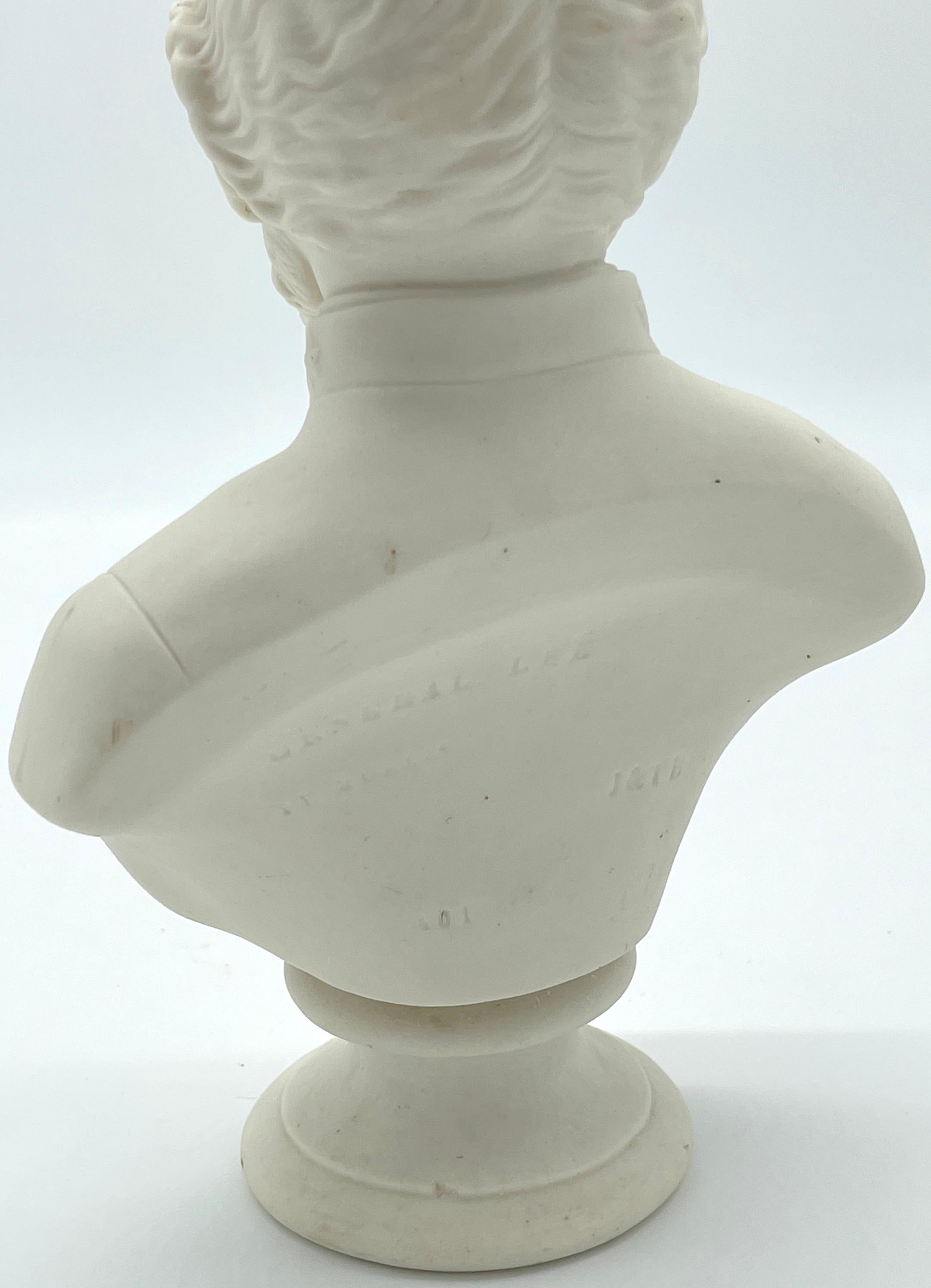 Parian Bust of Confederate General Robert E. Lee on Carved Neoclassical Base 7
