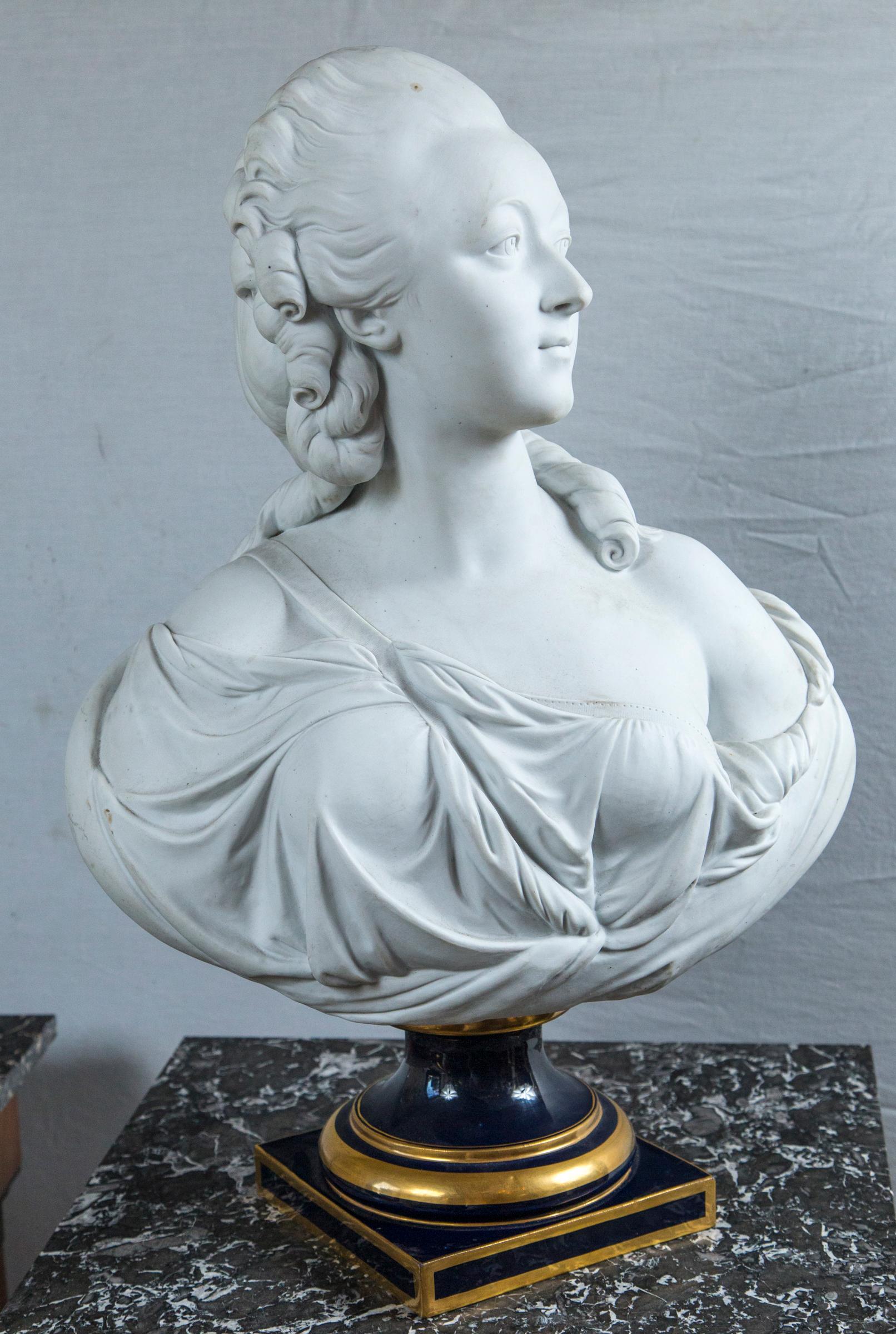 French Parian Bust of Madame Du Barry