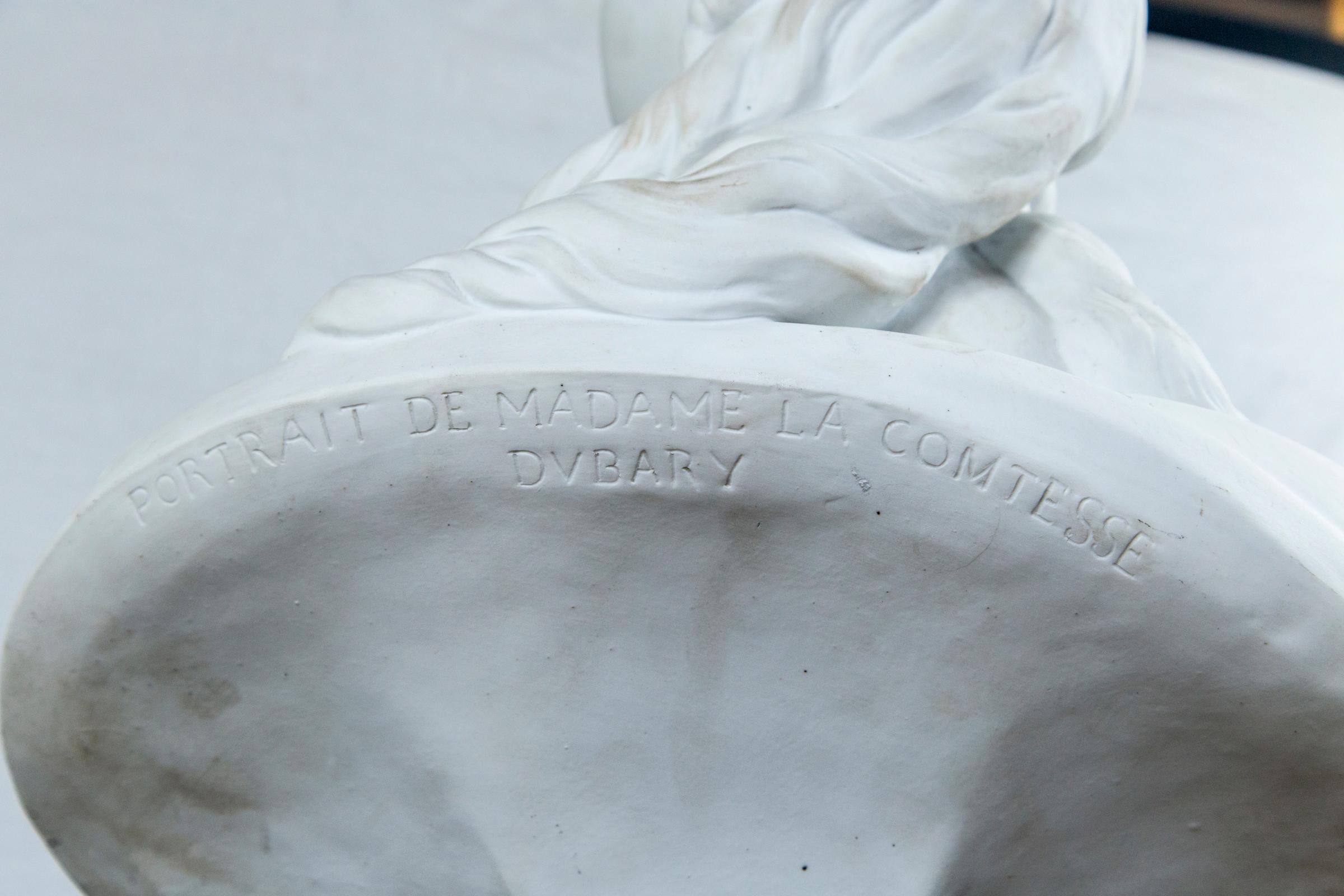 Porcelain Parian Bust of Madame Du Barry
