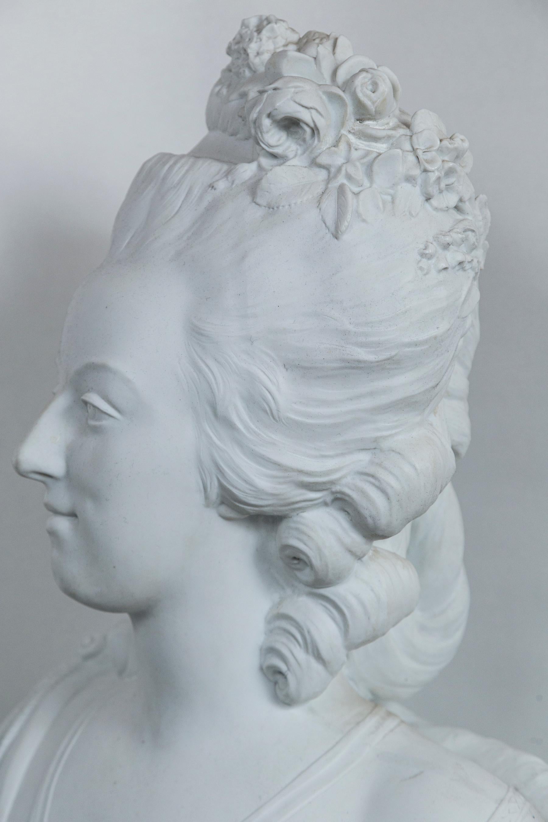 19th Century Parian Bust of Marie Antoinette For Sale