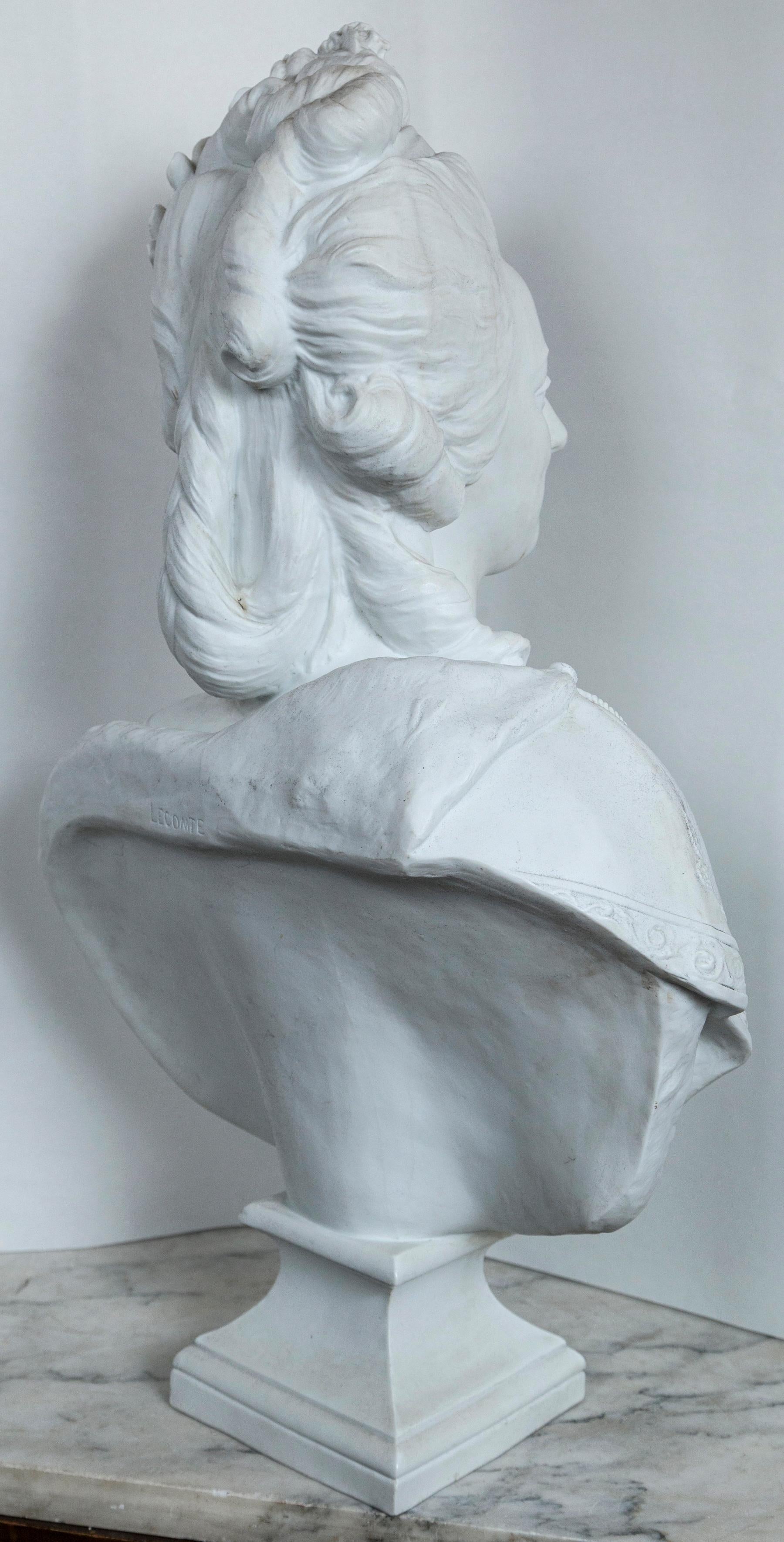 French Parian Bust of Marie Antoinette For Sale