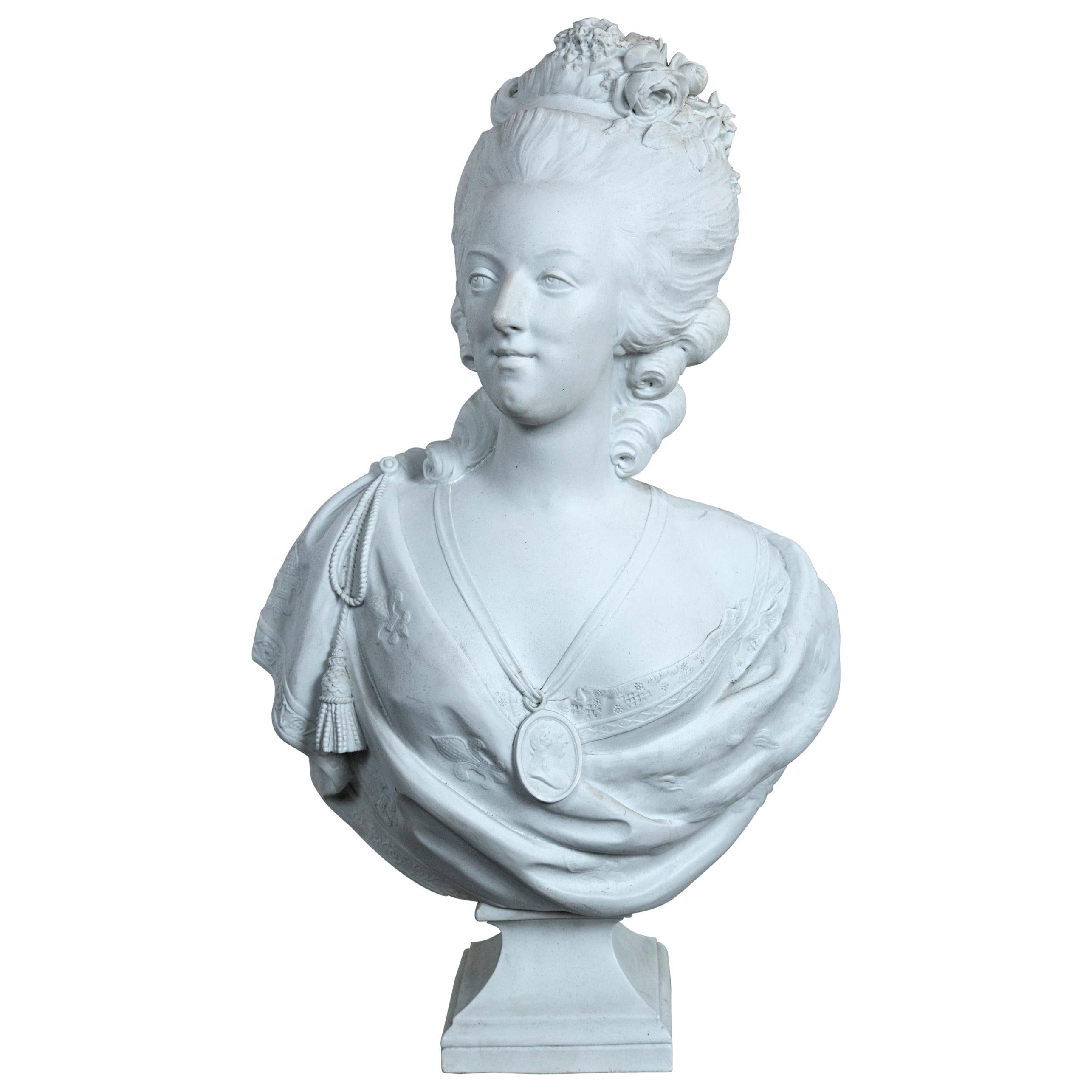 Parian Bust of Marie Antoinette For Sale
