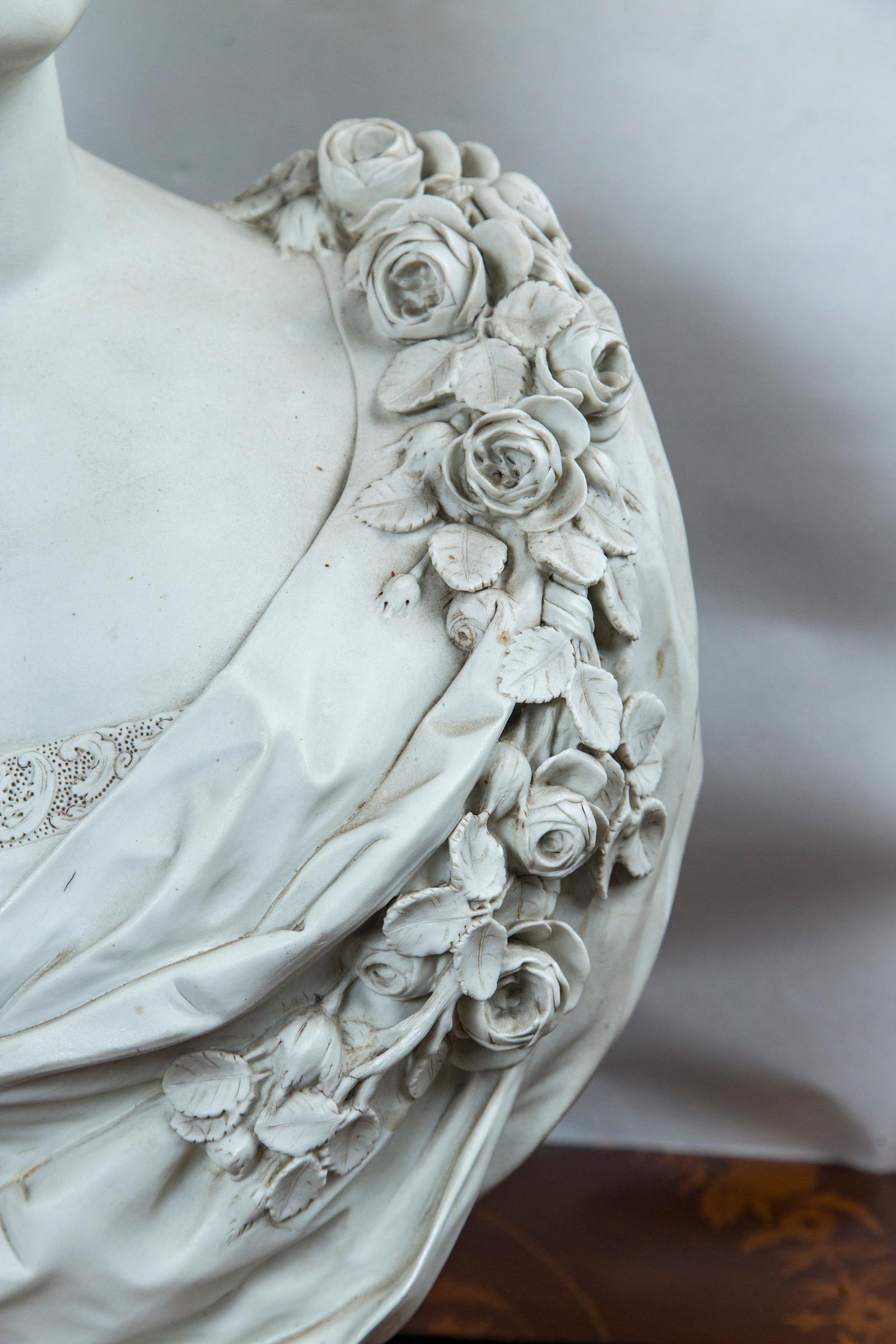 Rococo Parian Bust of Mme, Adelaide For Sale