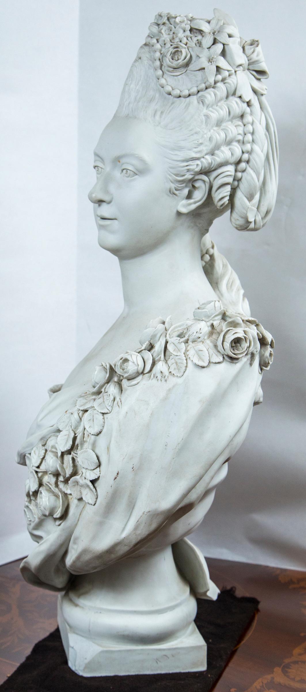 Porcelain Parian Bust of Mme, Adelaide For Sale