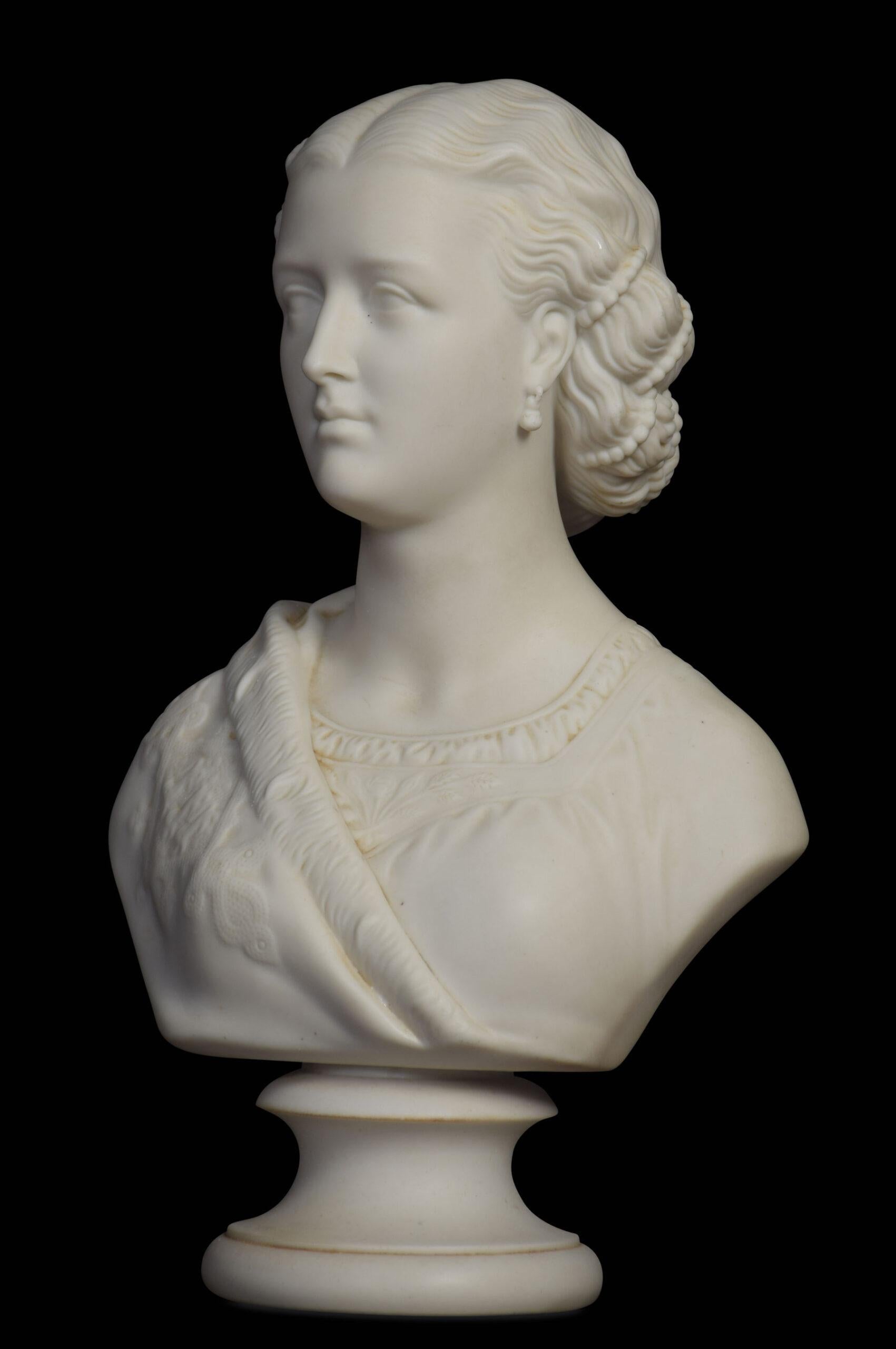 British Parian Bust of Queen Victoria