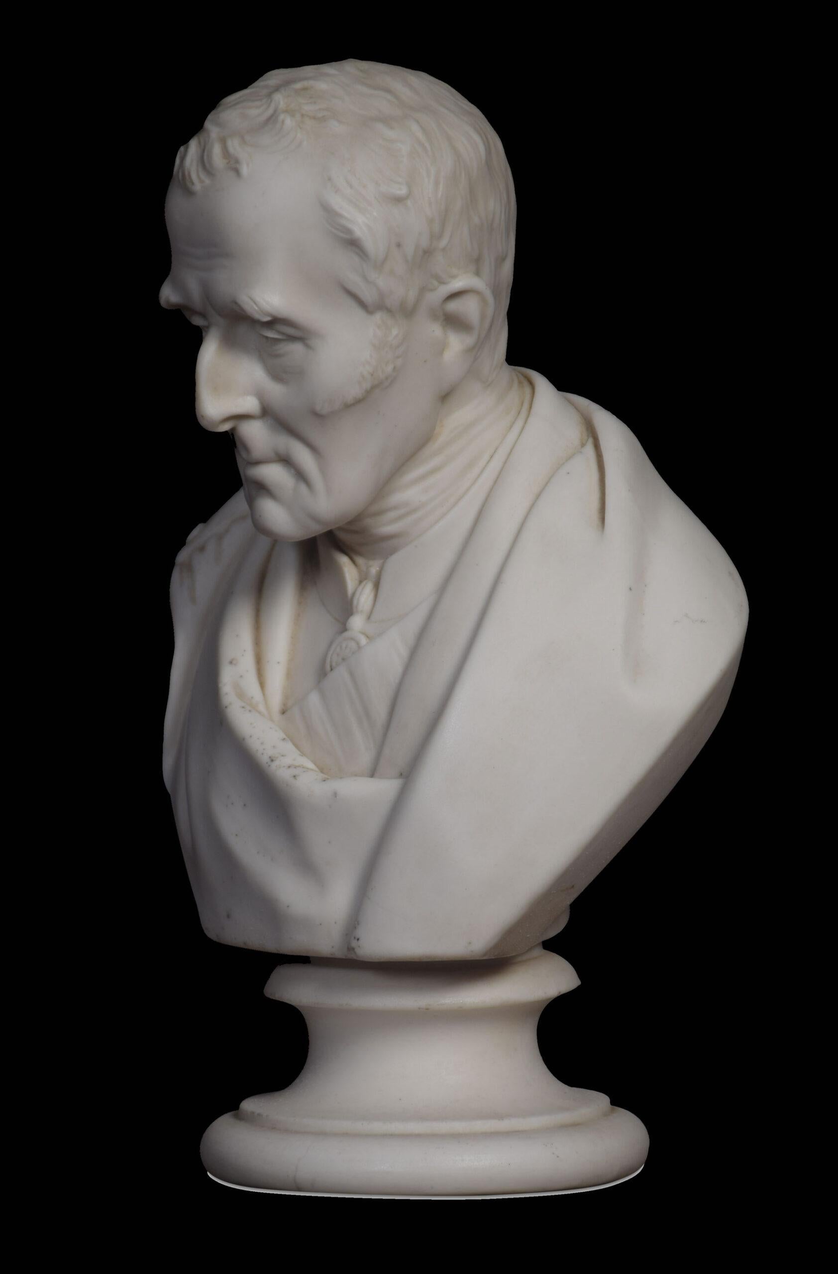 Parian Bust of the Duke of Wellington In Good Condition In Cheshire, GB