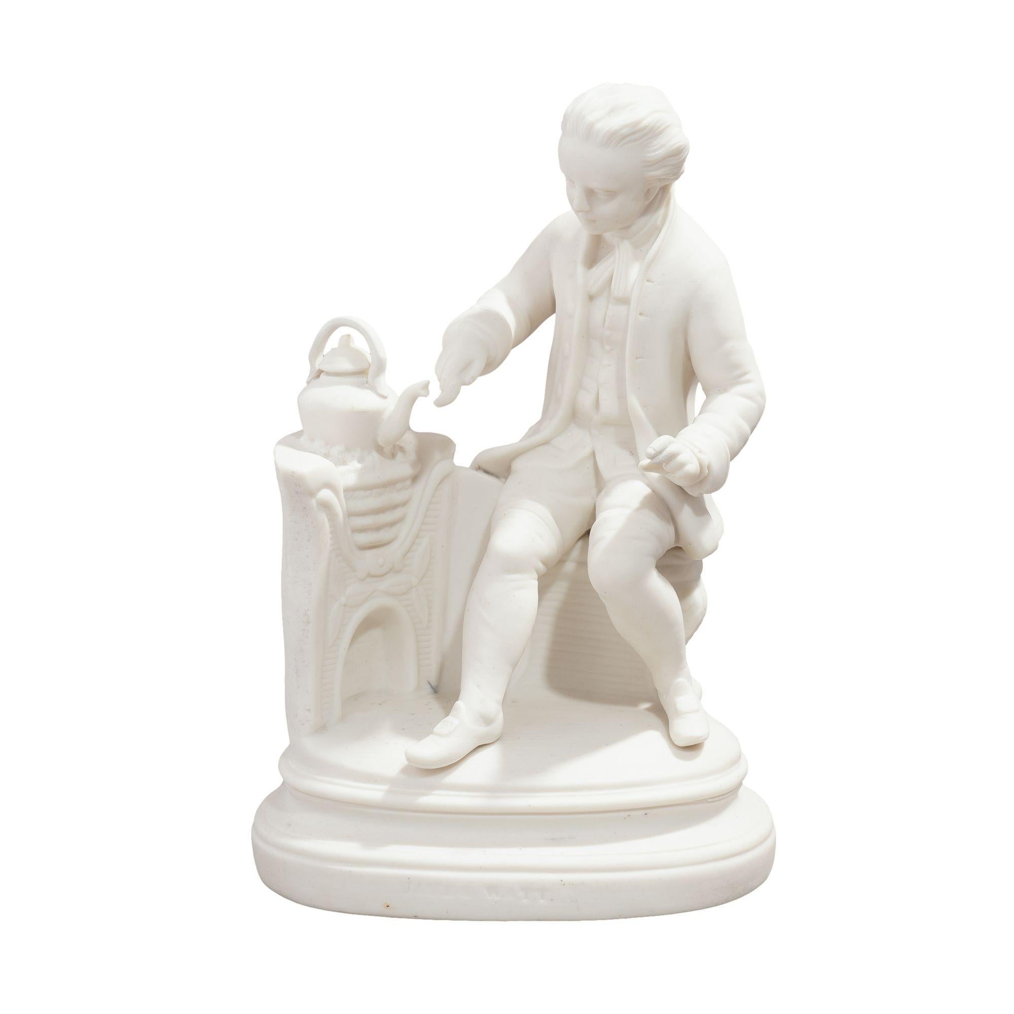 Figurilla de Parian de James Watt por Copeland & Garrett, c. 1840 en venta 4