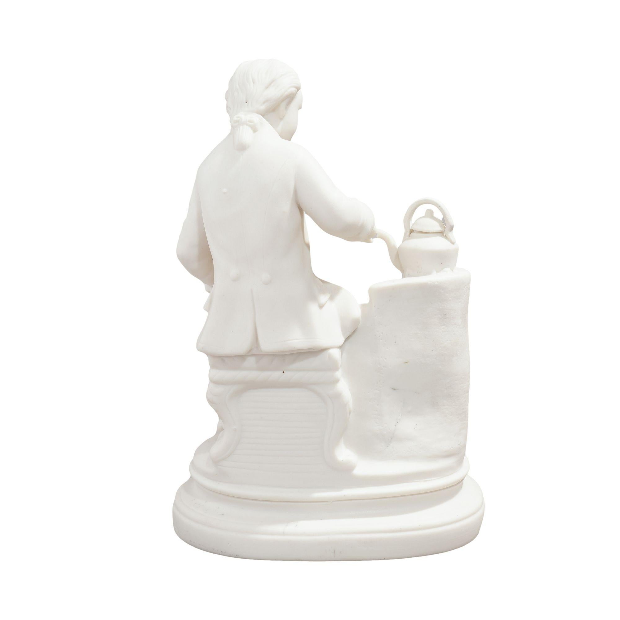 Figurilla de Parian de James Watt por Copeland & Garrett, c. 1840 siglo XIX en venta