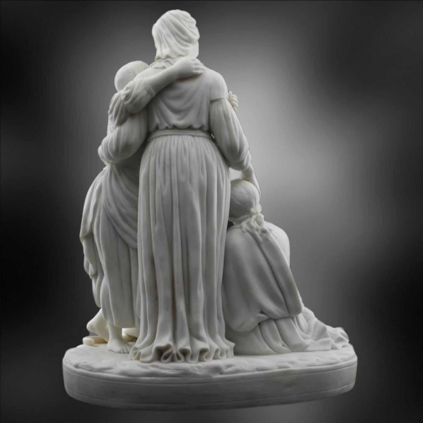 Molded Parian group: Naomi and her Daughters-in-Law. Minton C1880 For Sale