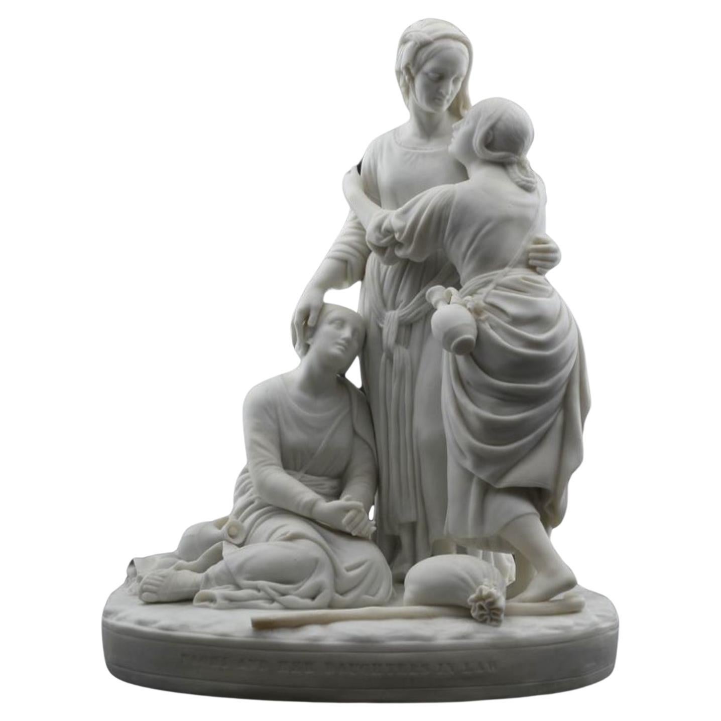 Parian group: Naomi and her Daughters-in-Law. Minton C1880 For Sale