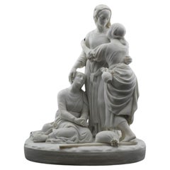 Used Parian group: Naomi and her Daughters-in-Law. Minton C1880
