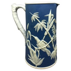 Parian Jasperware Hummingbird Pitcher