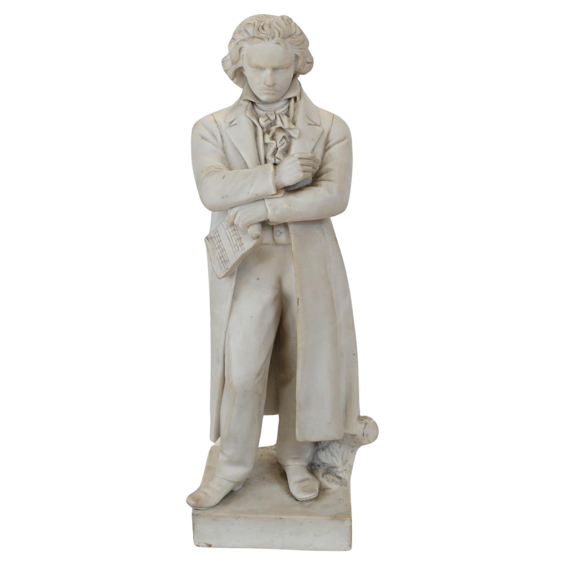 Parian Porcelain Beethoven Statue 1880 German Composer