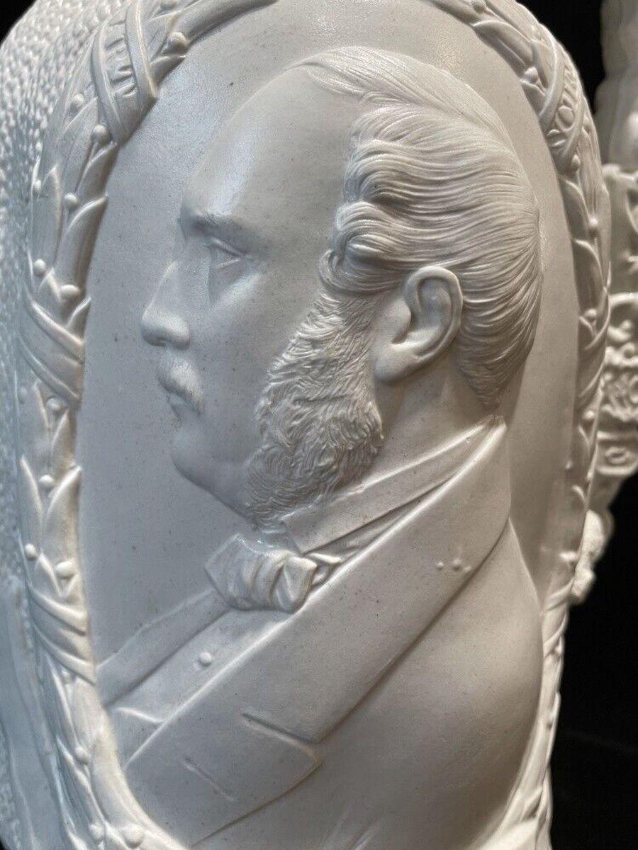 High Victorian Parian Prince Consort Commemorative Pitcher For Sale