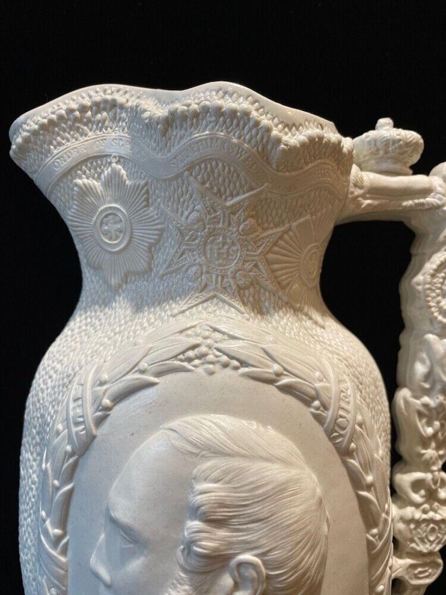 Parian Prince Consort Commemorative Pitcher In Good Condition For Sale In Dresden, DE