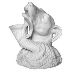 Parian Vase Greyhound Holding a Powder Horn