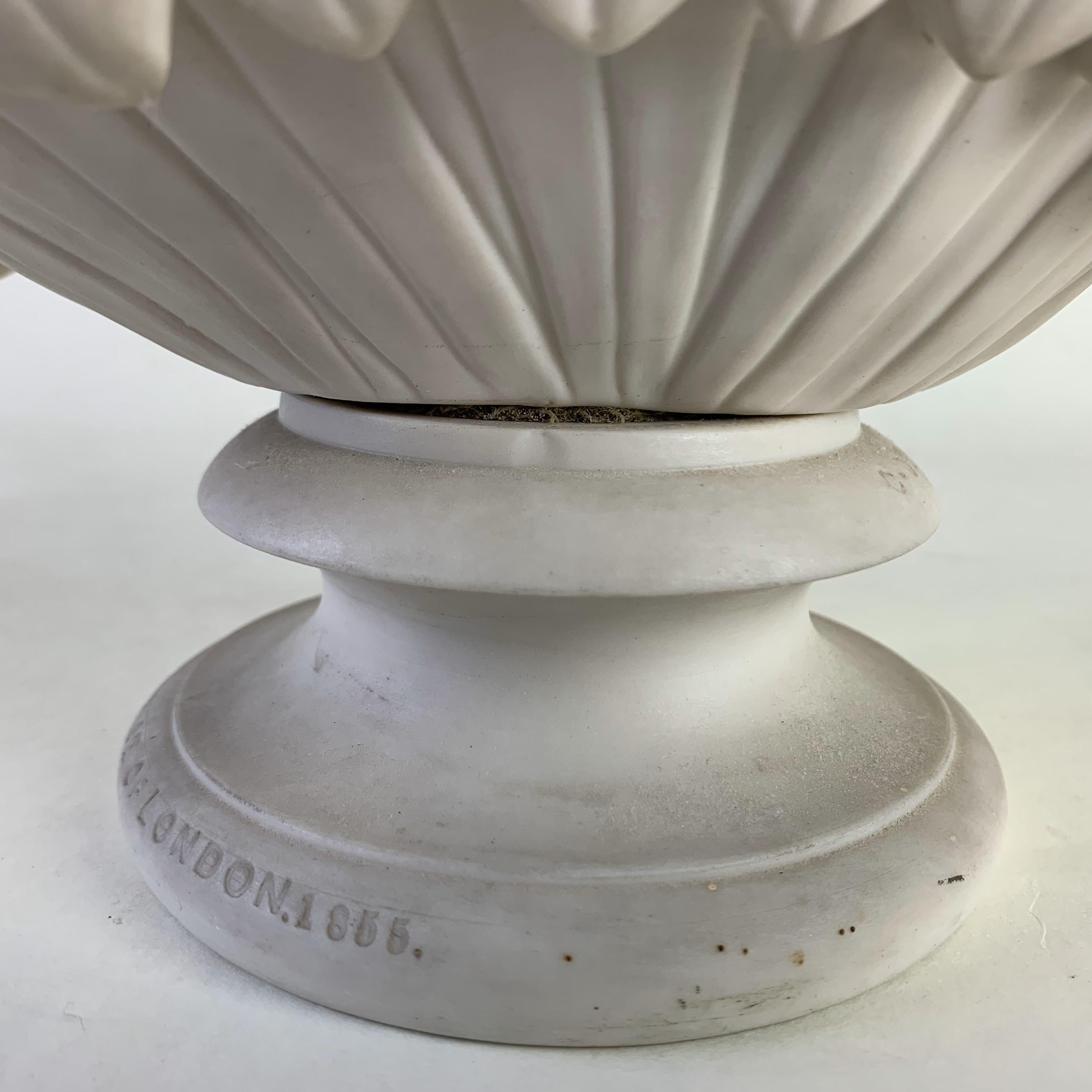 Porcelain Parian Ware Bust Titled 'Clytie' Sculpted by C. Delpech