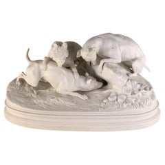 Parianware Group Figure "Chasse Au Lapin / the Rabbit Chase"