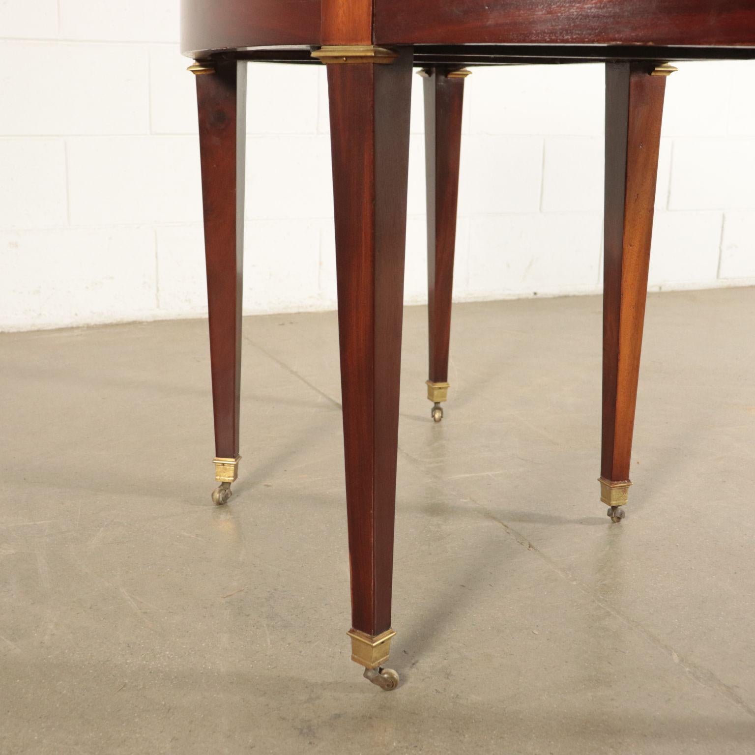 Parietal Folding Table Mahogany and Brass, France, 19th Century 4