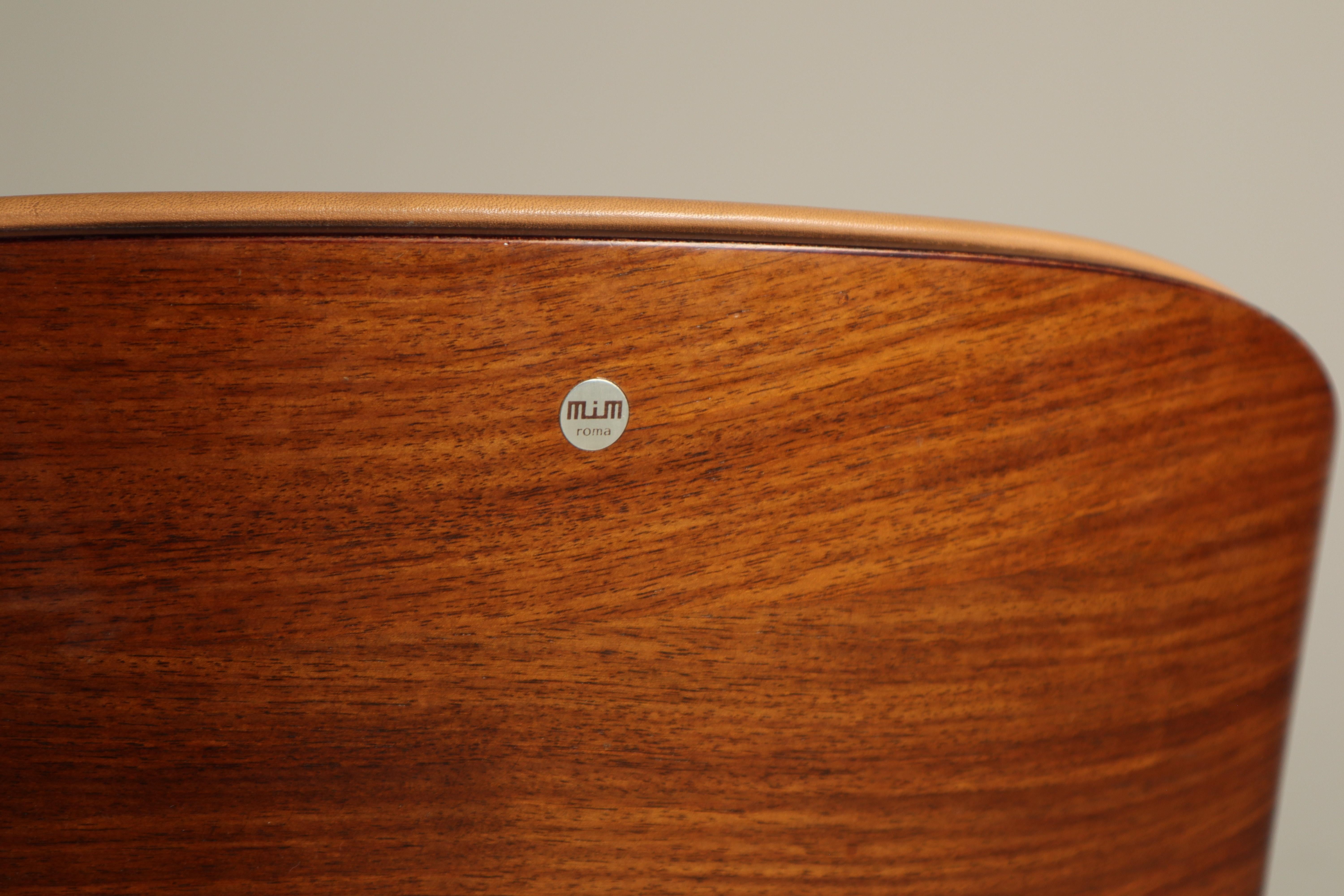 'Parioli' Bürostühle von Ennio Fazioli für MIM Roma, Italien 1960er Jahre im Angebot 6