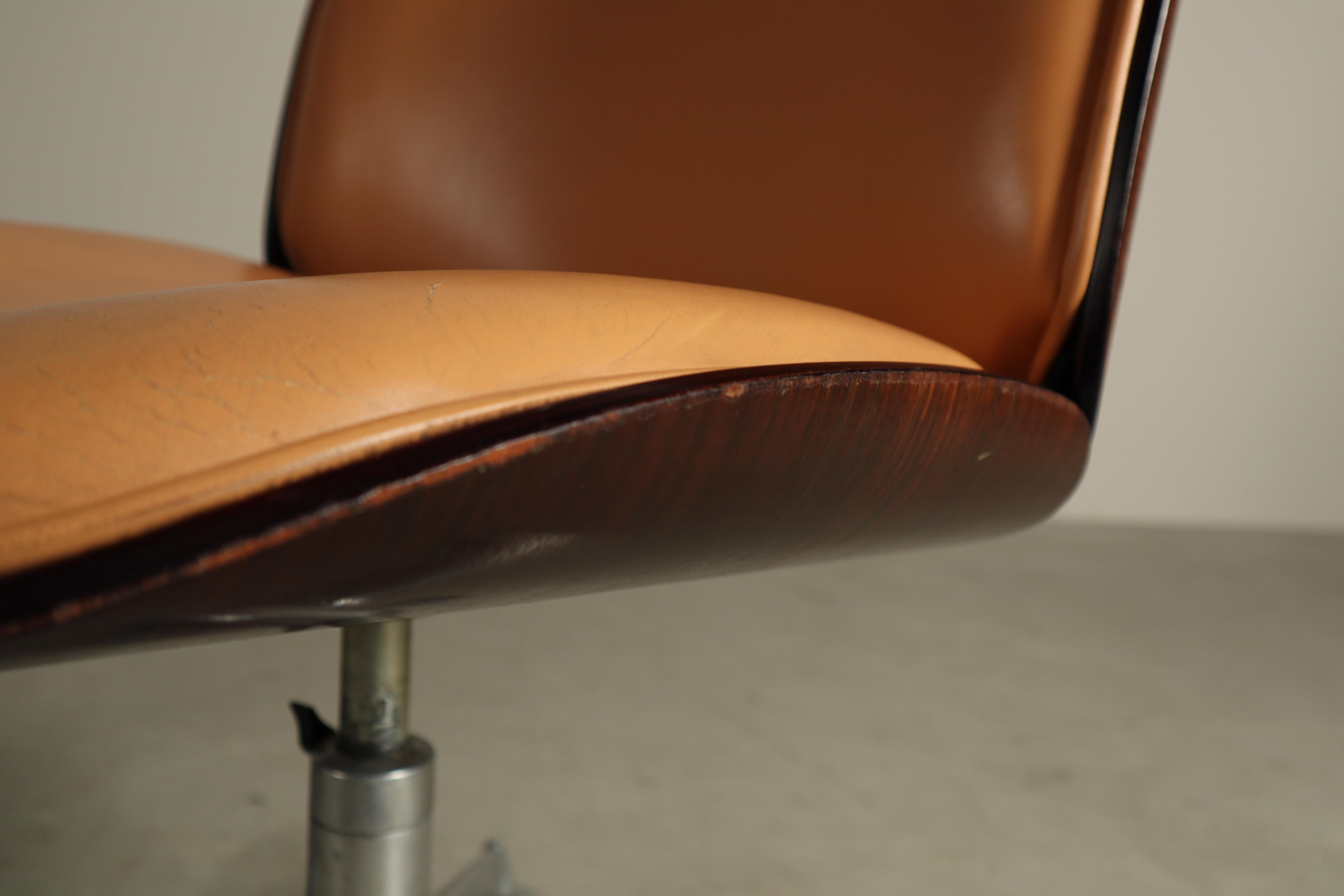 'Parioli' Bürostühle von Ennio Fazioli für MIM Roma, Italien 1960er Jahre im Zustand „Gut“ im Angebot in Langemark-Poelkapelle, BE