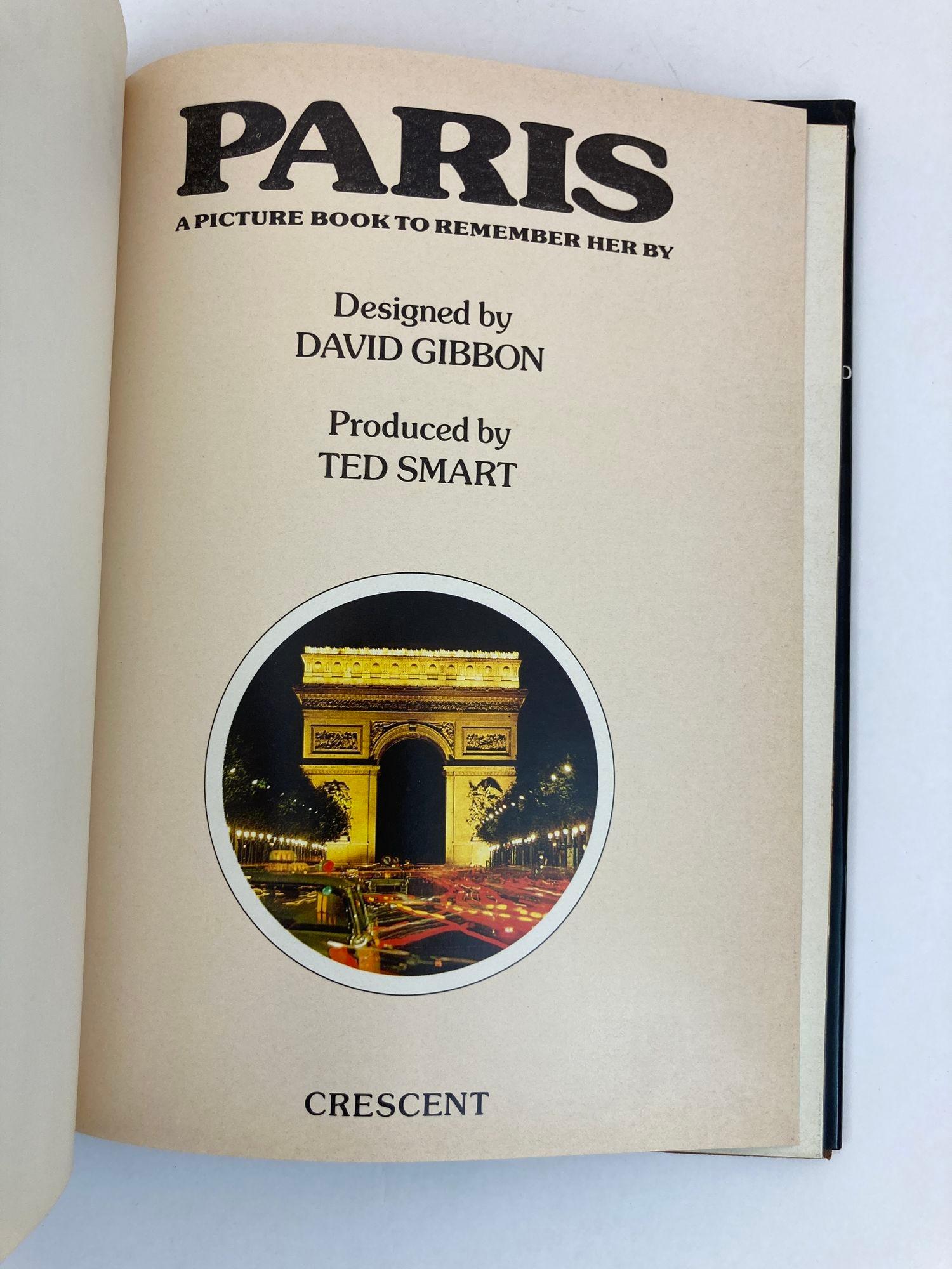 Paris A Picture Book To Remember Her Hardcover by David Gibbon 1979 6