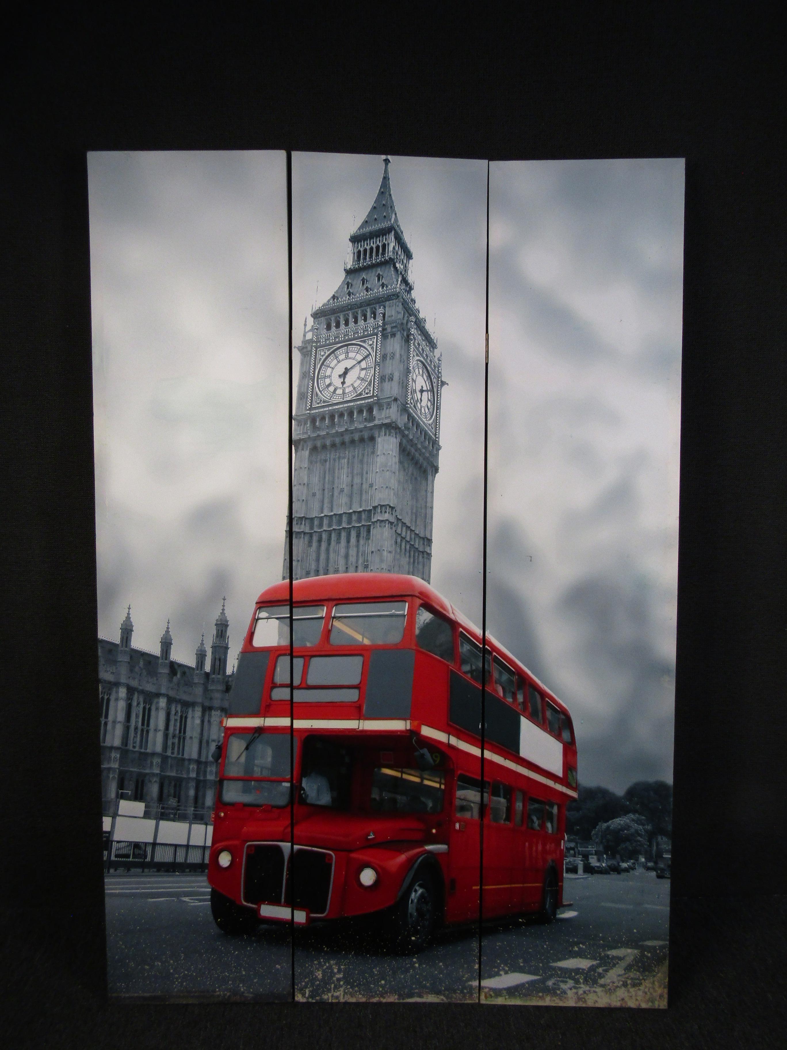 Paris and London-Themed Room Divider For Sale 1