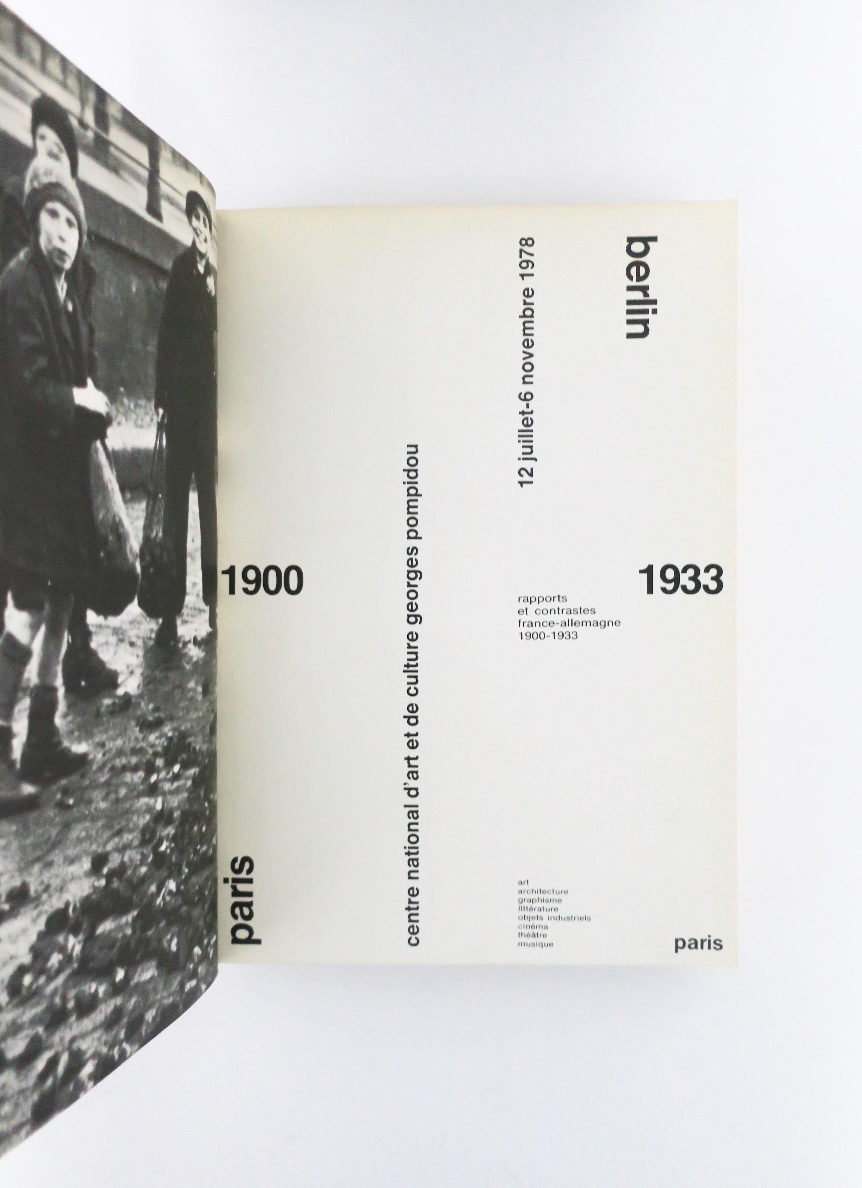 Late 20th Century Paris Berlin 1900-1933 Coffee Table Book For Sale