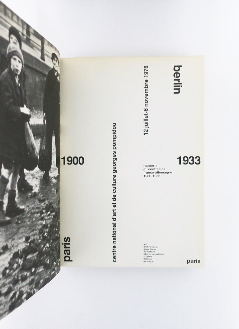 Paper Paris Berlin 1900-1933 Library or Coffee Table Book For Sale