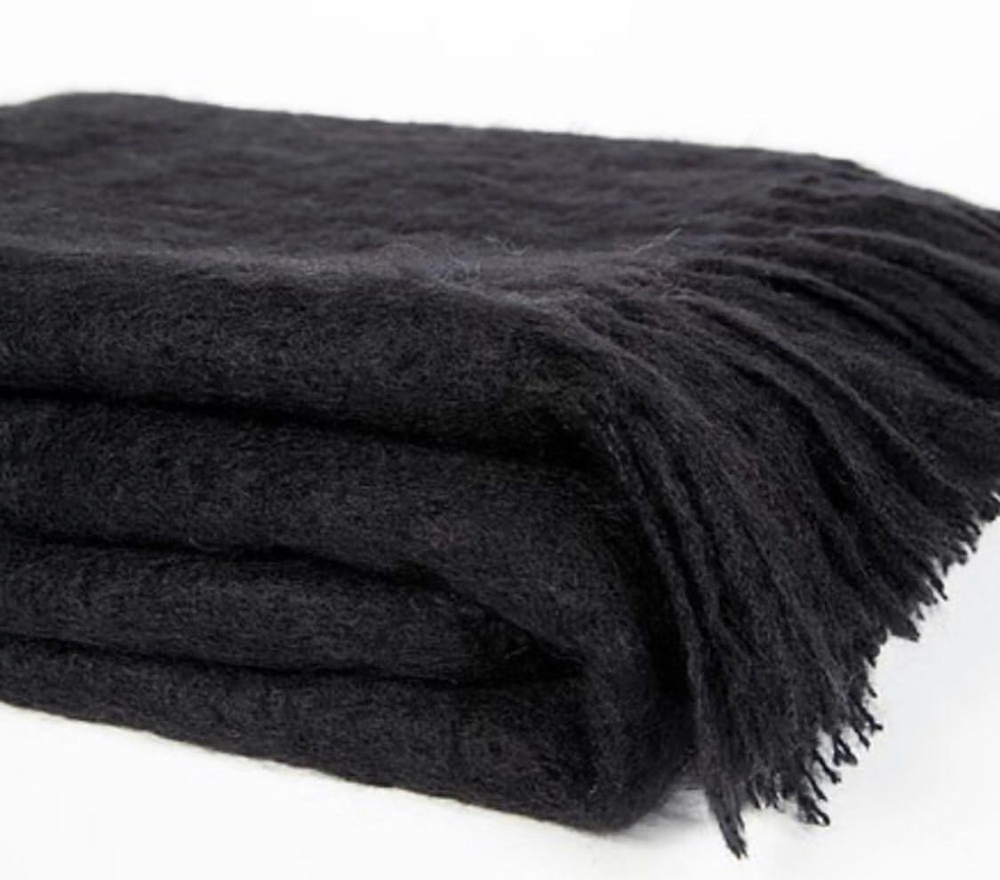 Paris Blanket from our Voyage collection - Paris | Ennui Home Luxe Throws and Blankets. 

Woven in sumptuous kid mohair. Hand knotted. Traceable Mohair. Certified RAF/ Responsible Animal Fiber. 

Available in a choice of colors: white, midnight