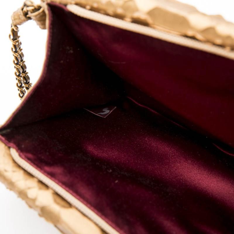 Paris-Bombay Chanel Runway Python Evening Bag For Sale 7