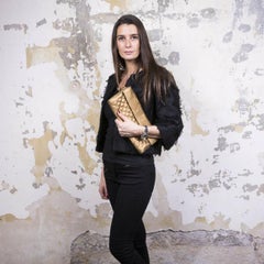 Paris-Bombay Chanel Runway Python Evening Bag