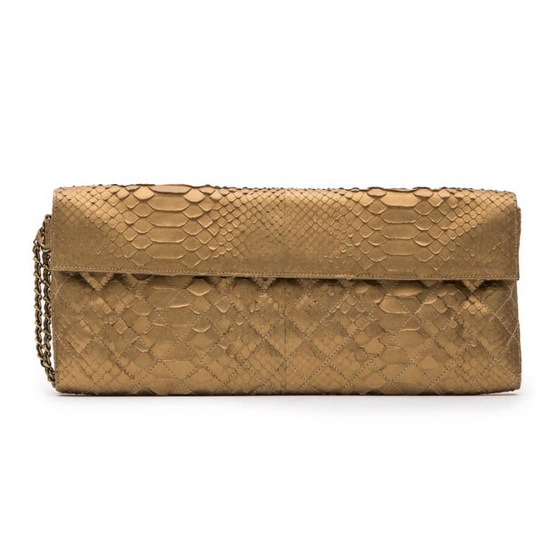 Paris-Bombay Chanel Runway Python Evening Bag For Sale 3