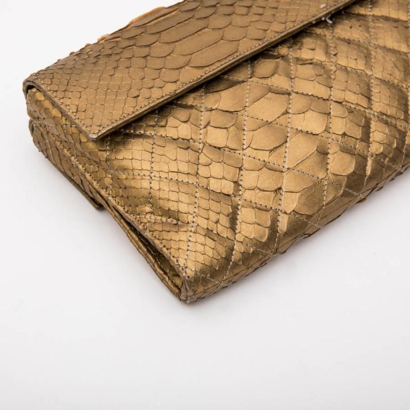 Paris-Bombay Chanel Runway Python Evening Bag For Sale 4